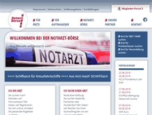 Tablet Screenshot of notarzt-boerse.de